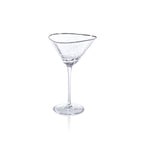 Aperitivo Triangular Glass - Clear w/ Platinum Rim - Glassware by Carlyle Avenue