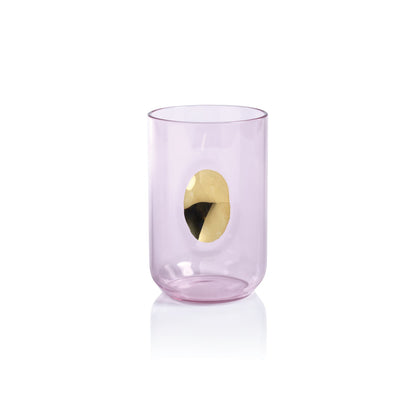 Aperitivo Tumbler with Gold Accent - Pink - Set of 4 - Glassware by Carlyle Avenue