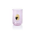 Aperitivo Tumbler with Gold Accent - Pink - Set of 4 - Glassware by Carlyle Avenue