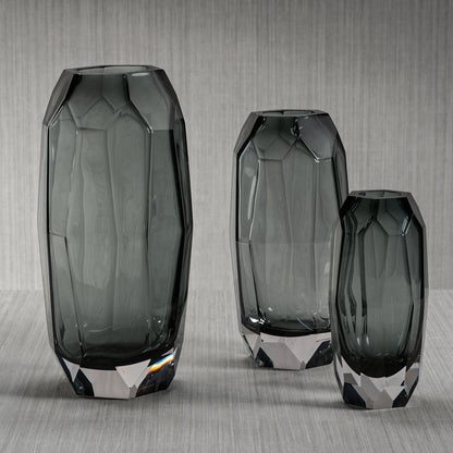 Imperial Glass Vase - Smoke - Vases by Carlyle Avenue