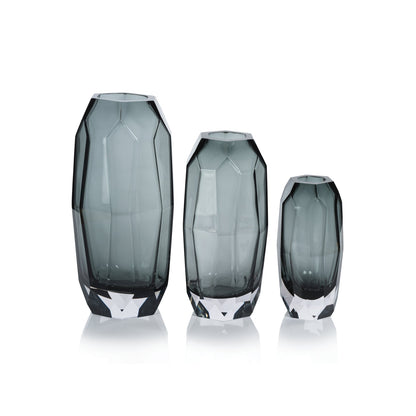 Imperial Glass Vase - Smoke - Vases by Carlyle Avenue