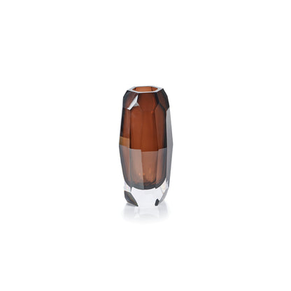 Imperial Glass Vase - Amber - Vases by Carlyle Avenue
