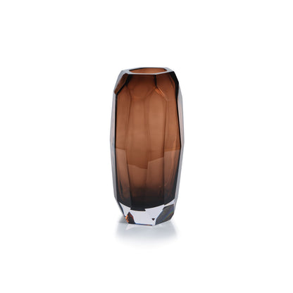 Imperial Glass Vase - Amber - Vases by Carlyle Avenue