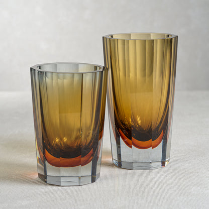 Corvatsch Amber and Smoke Tonal Vase - Vases by Carlyle Avenue