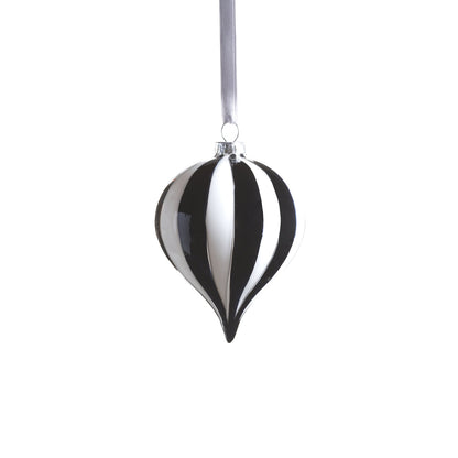 Twilight Stripe Glass Ornament - Set of 4 - Holiday Ornaments by Carlyle Avenue