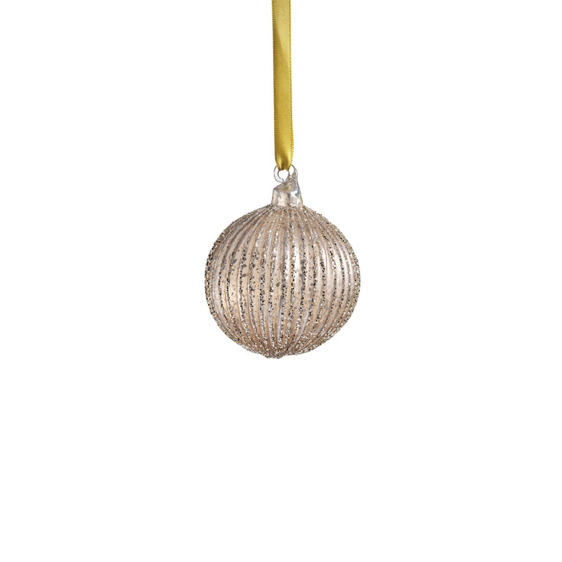 Shimmering Charm Glass Ornament - Gold - Ornaments by Carlyle Avenue