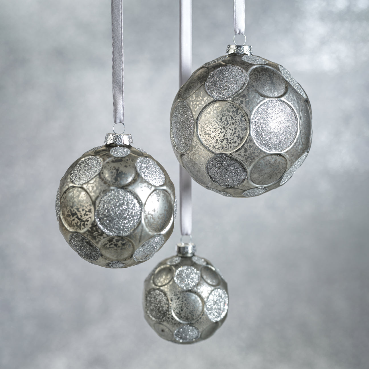 Matte Frosted Whisper Glass Ornament - Silver - Ornaments by Carlyle Avenue
