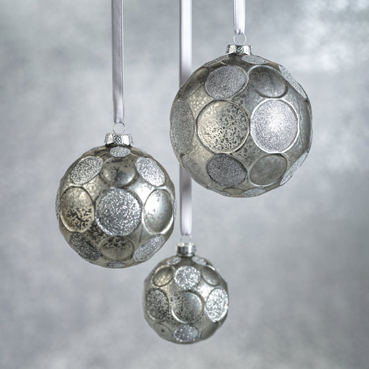 Matte Frosted Whisper Glass Ornament - Silver - Ornaments by Carlyle Avenue