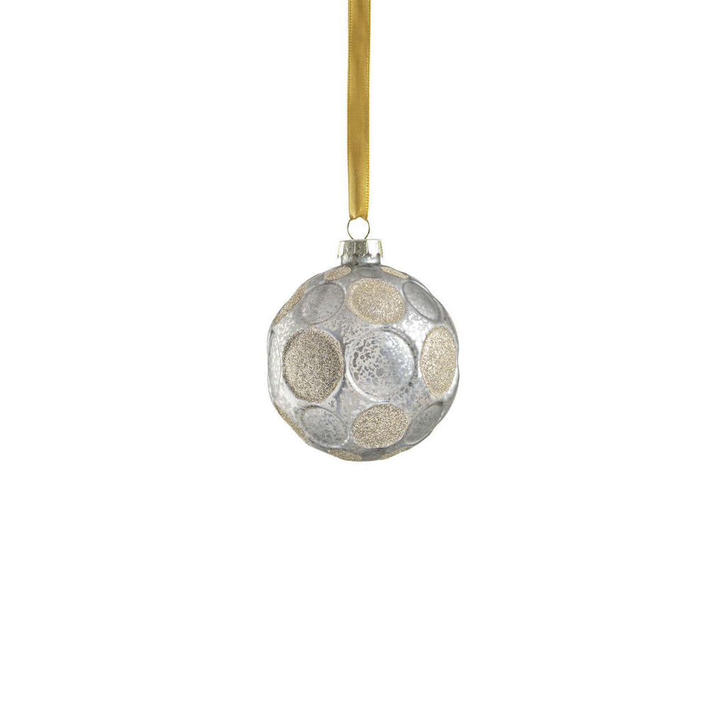 Matte Frosted Whisper Glass Ornament - Silver & Gold - Ornaments by Carlyle Avenue