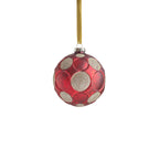 Matte Frosted Whisper Glass Ornament - Red & Gold - Ornaments by Carlyle Avenue