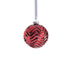 Metallic Spark Zigzag Ornament - Red - Ornaments by Carlyle Avenue