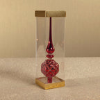 Dazzling Metallic Glass Tree Topper - Red - Christmas Decor by Carlyle Avenue