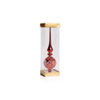 Dazzling Metallic Glass Tree Topper - Red - Christmas Decor by Carlyle Avenue