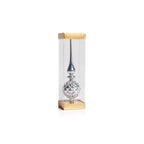 Dazzling Metallic Glass Tree Topper - Silver - Christmas Decor by Carlyle Avenue