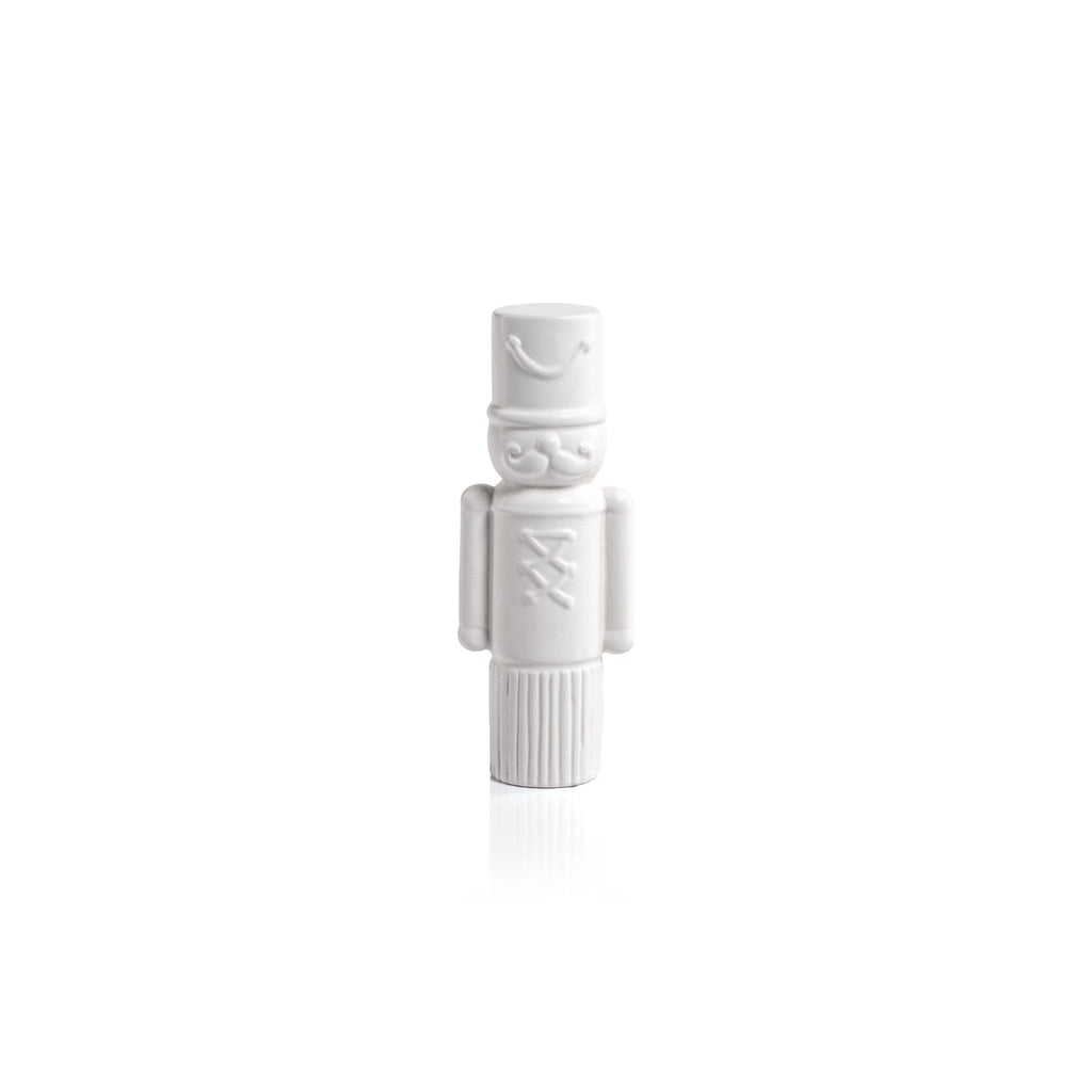 Decorative Ceramic Soldier - Matte White - Christmas Decor by Carlyle Avenue