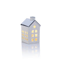 Porcelain LED House with Silver Roof - Christmas Decor by Carlyle Avenue