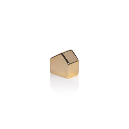 Decorative Ceramic House - Gold - Christmas Decor by Carlyle Avenue