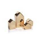 Decorative Ceramic House - Gold - Christmas Decor by Carlyle Avenue