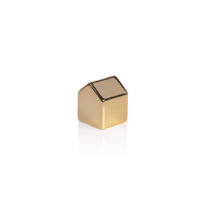 Decorative Ceramic House - Gold - Christmas Decor by Carlyle Avenue