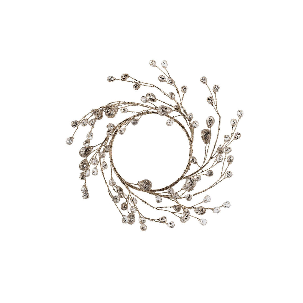 Beaded Glass Berry Wreath, Set of 12 - Holiday Decor by Carlyle Avenue