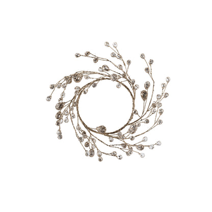 Beaded Glass Berry Wreath - Christmas Decor by Carlyle Avenue