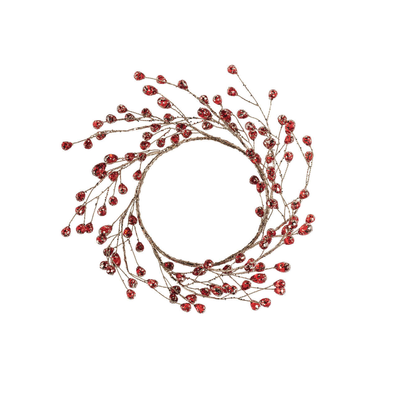 Beaded Glass Berry Wreath, Set of 12 - Holiday Decor by Carlyle Avenue