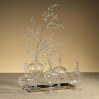 Beaded Glass Berry Pick - Clear & Silver - Holiday Decor by Carlyle Avenue
