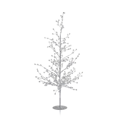 Beaded Glass Berry Tree - Clear and Silver - Christmas Trees by Carlyle Avenue