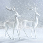 All White Decorative Deer (Single) - Christmas Decor by Carlyle Avenue