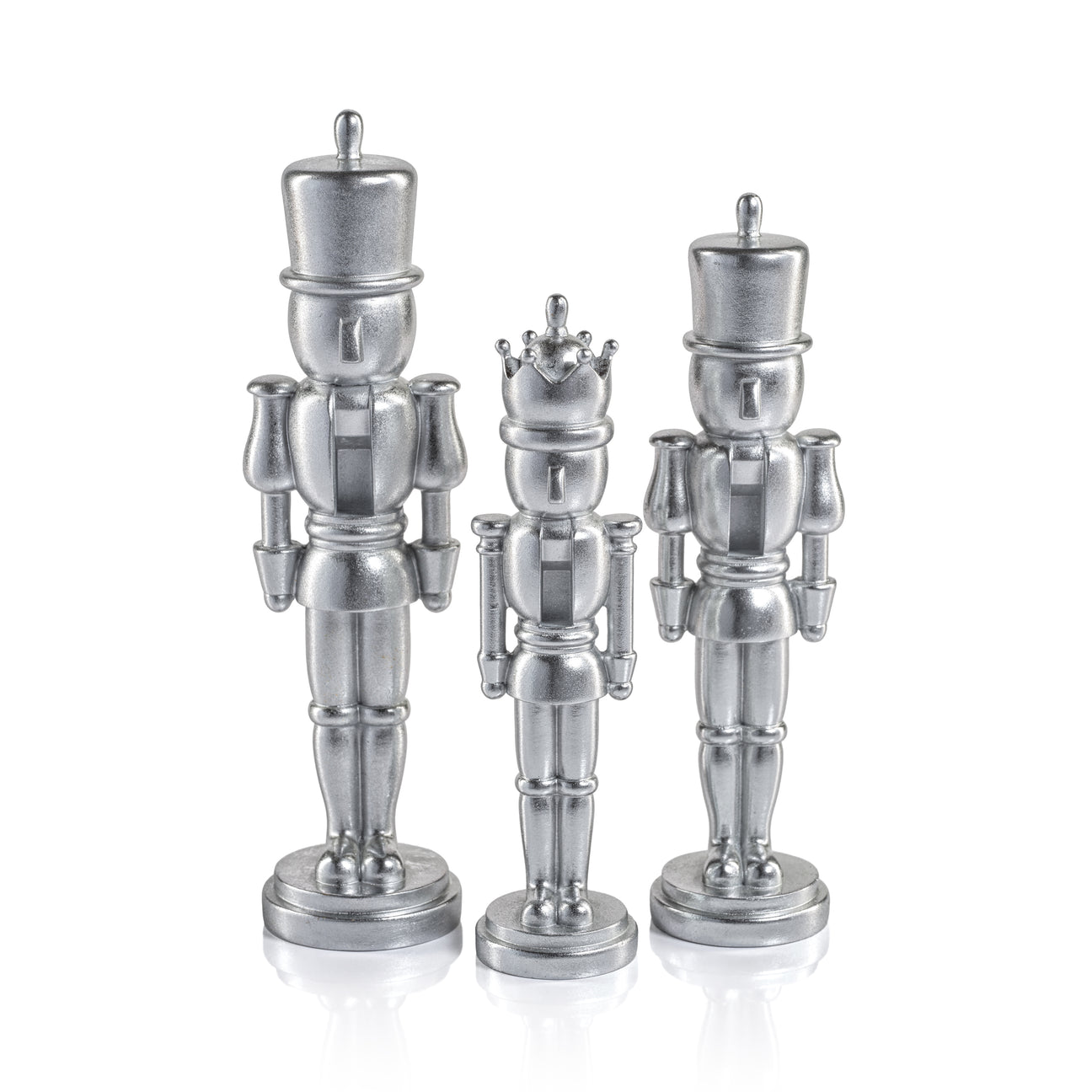 Metallic Decorative Nutcracker - Silver