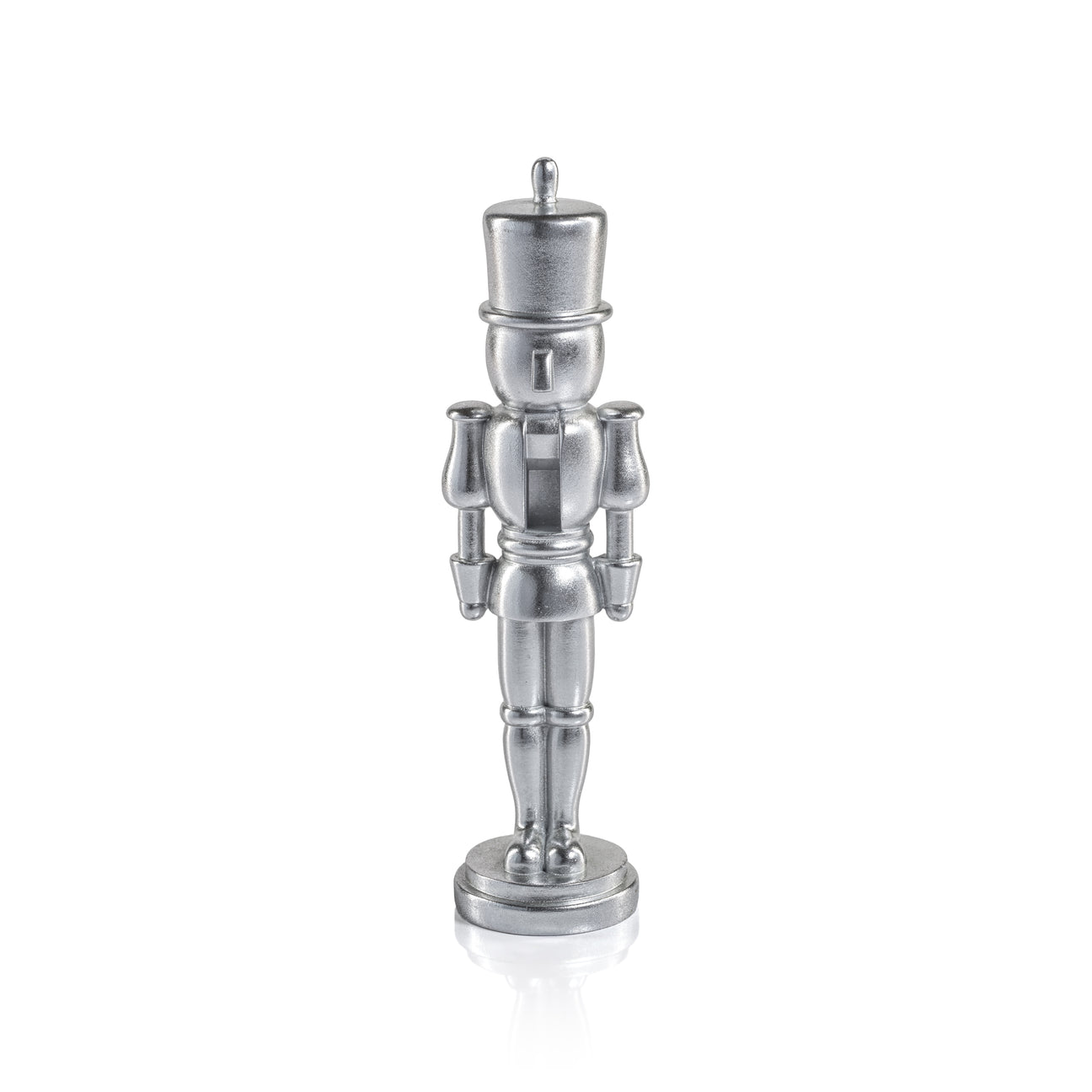 Metallic Decorative Nutcracker - Silver