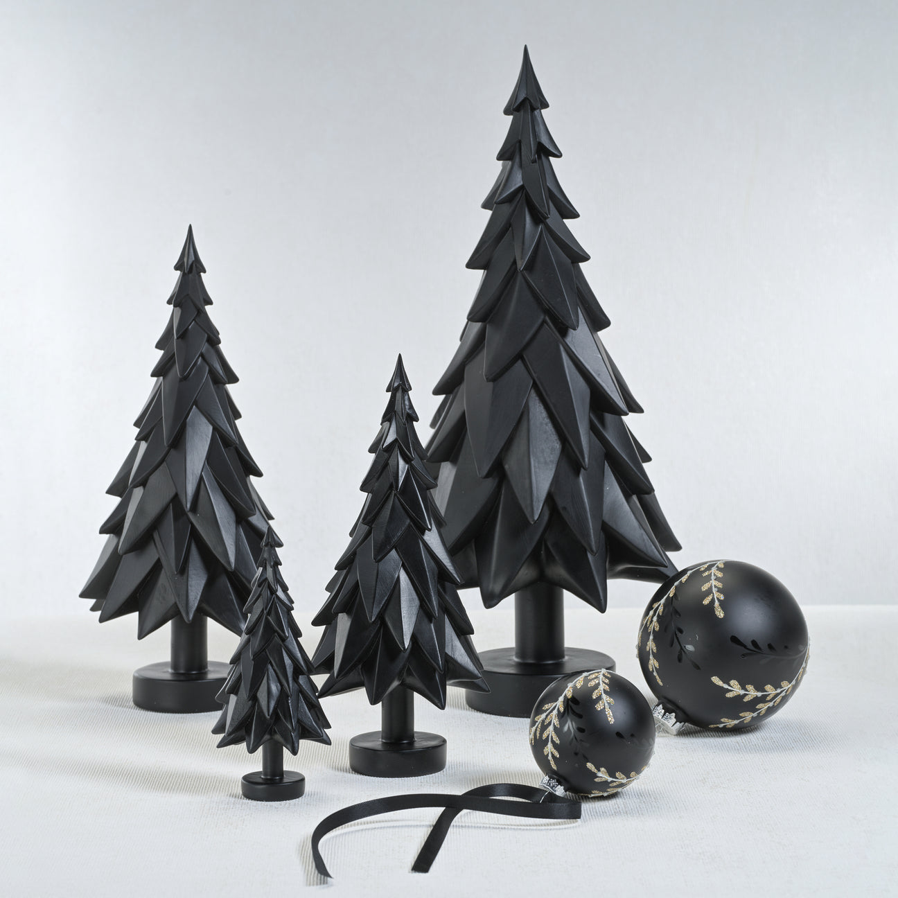 Matte Black Decorative Tree