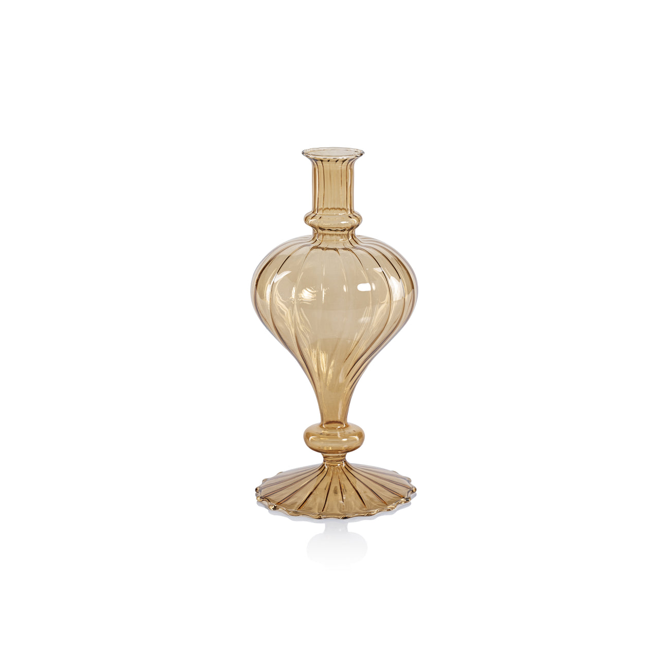 Venetian Spiral Vase - Light Amber