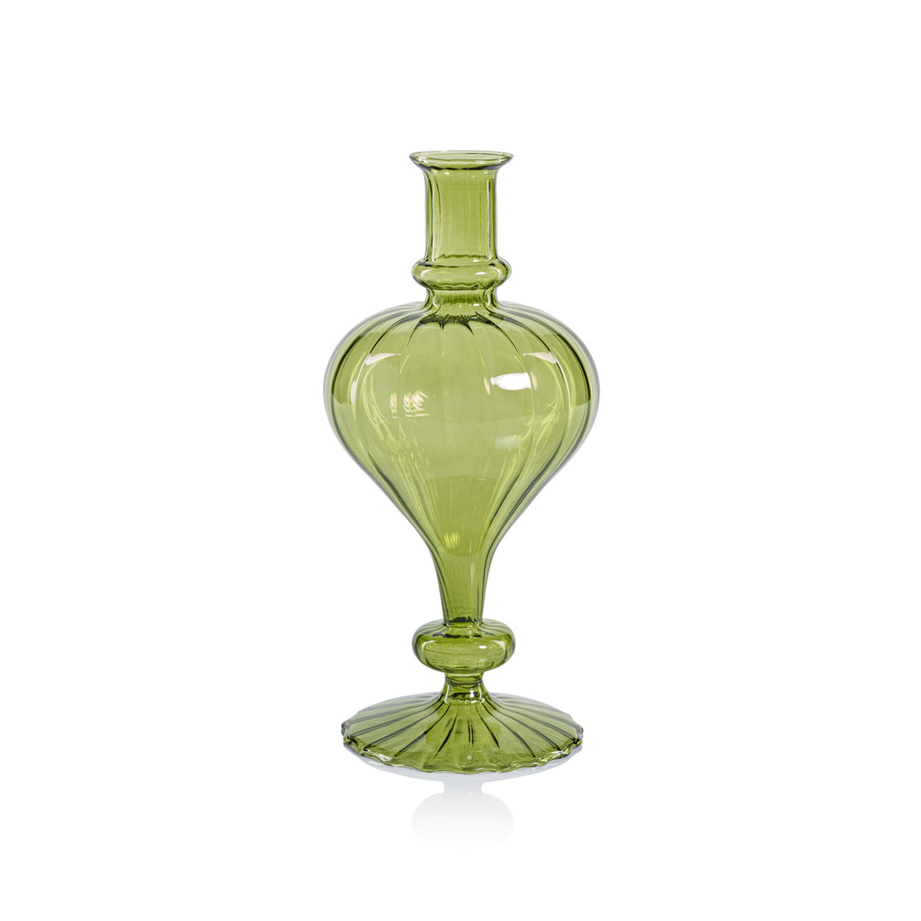 Venetian Spiral Vase - Green - Set of 2 - Vases by Carlyle Avenue
