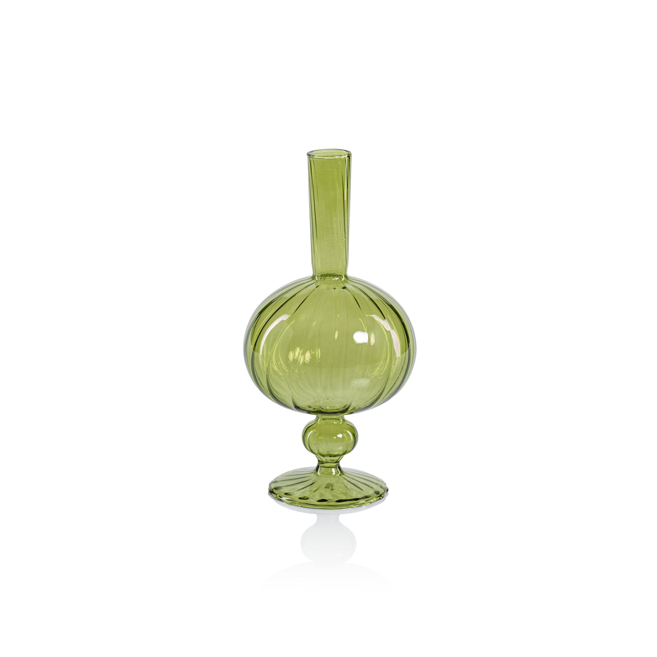 Venetian Spiral Vase - Green