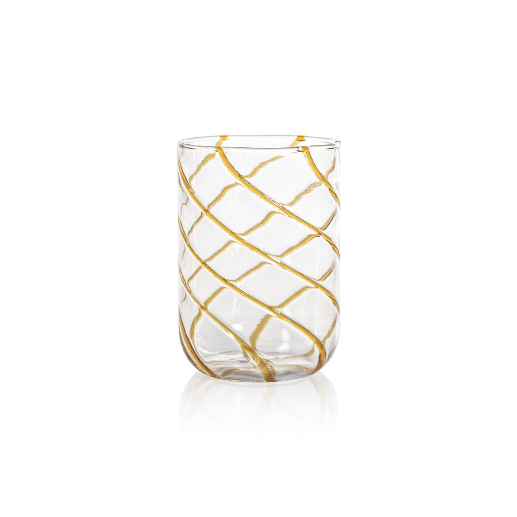 Swirl Design Glass Tumbler - Set of 6 - Drinkware Sets by Carlyle Avenue
