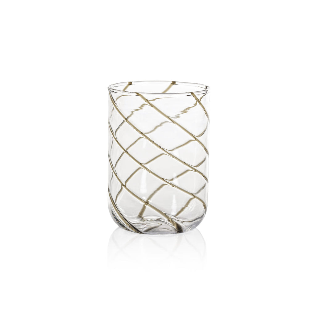 Swirl Design Glass Tumbler - Set of 6 - Drinkware Sets by Carlyle Avenue