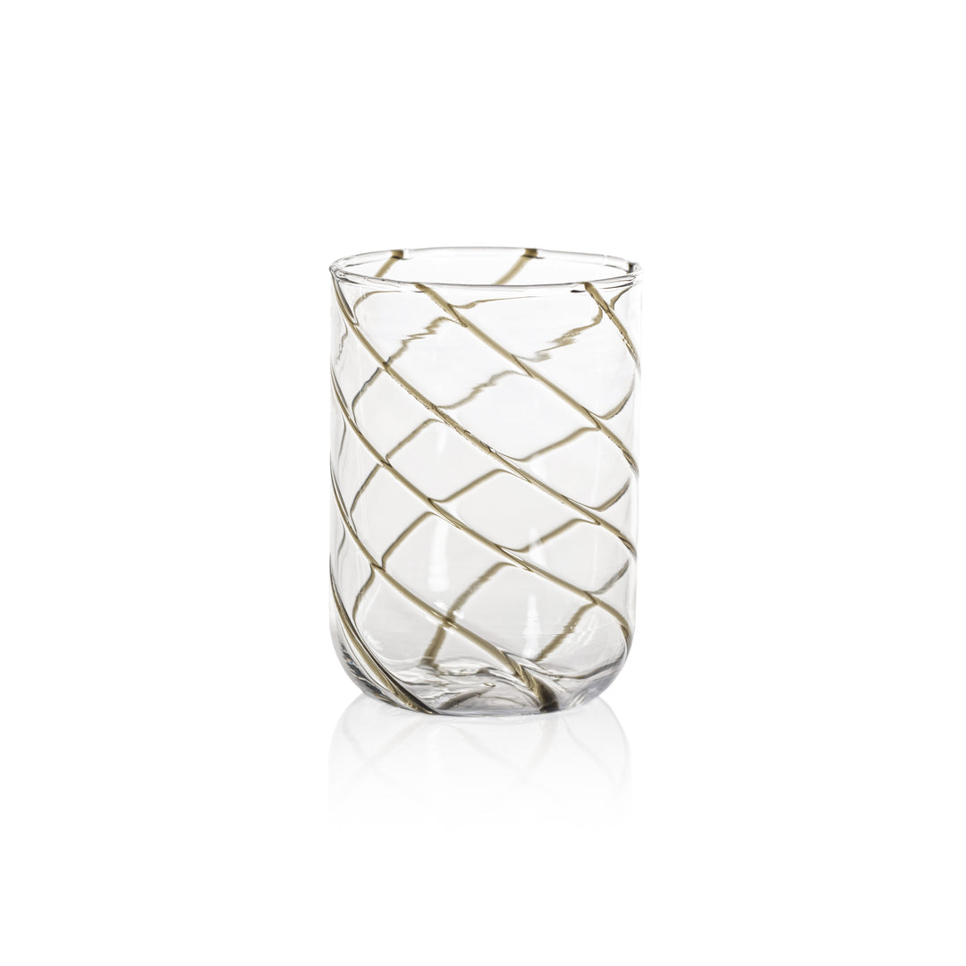 Swirl Design Glass Tumbler - Set of 6 - Drinkware Sets by Carlyle Avenue