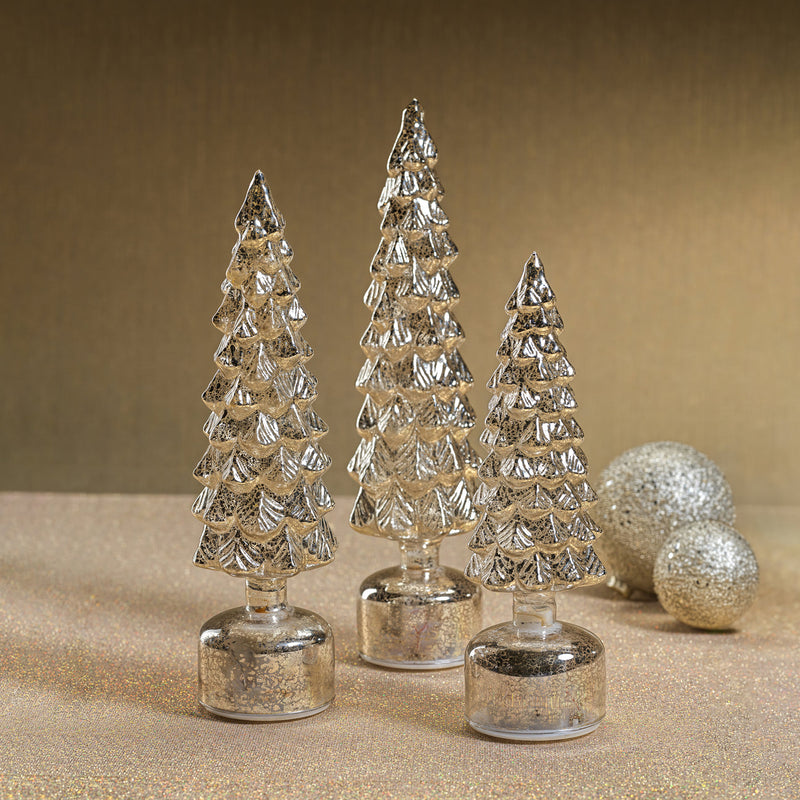 Mountain Pine Rotating LED Tree - Antique Silver - Christmas Trees by Carlyle Avenue