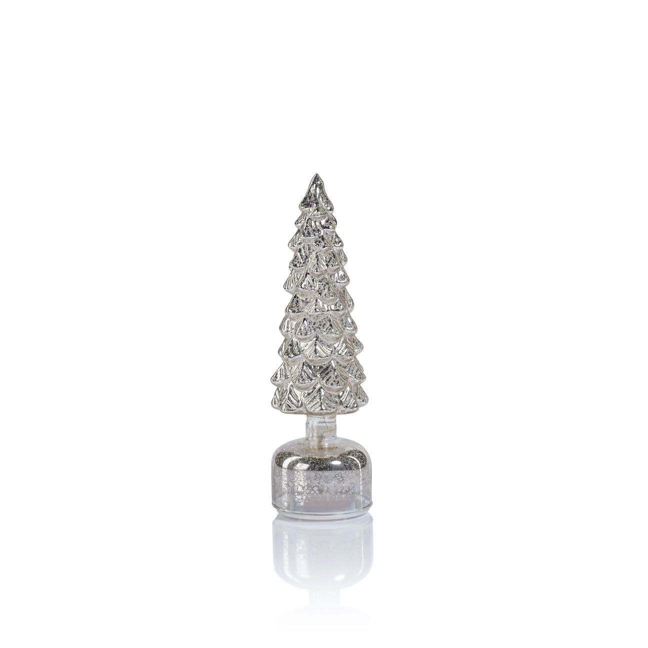 Mountain Pine Rotating LED Tree - Antique Silver