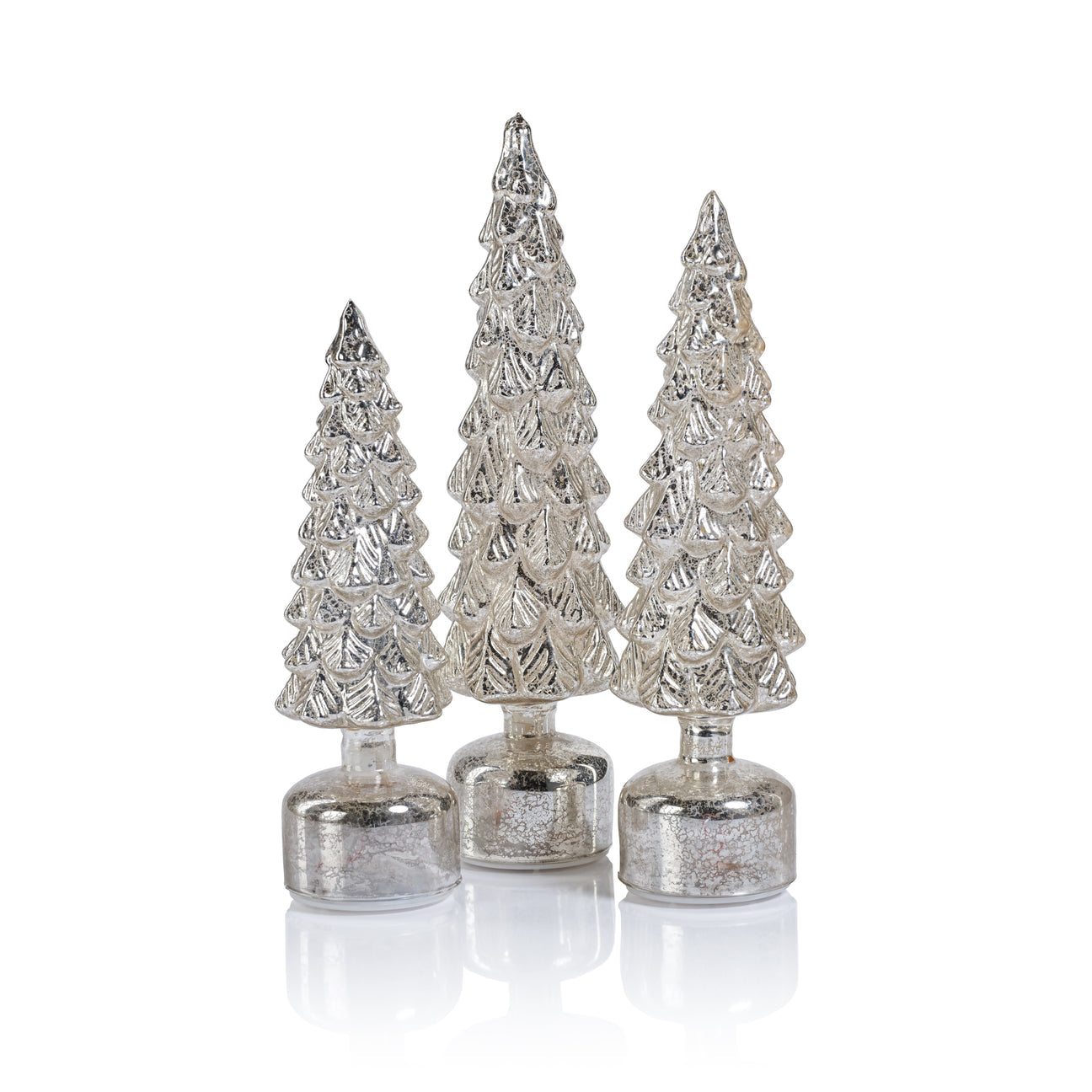 Mountain Pine Rotating LED Tree - Antique Silver