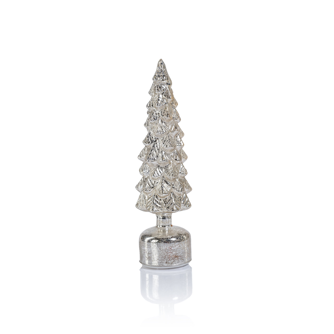 Mountain Pine Rotating LED Tree - Antique Silver