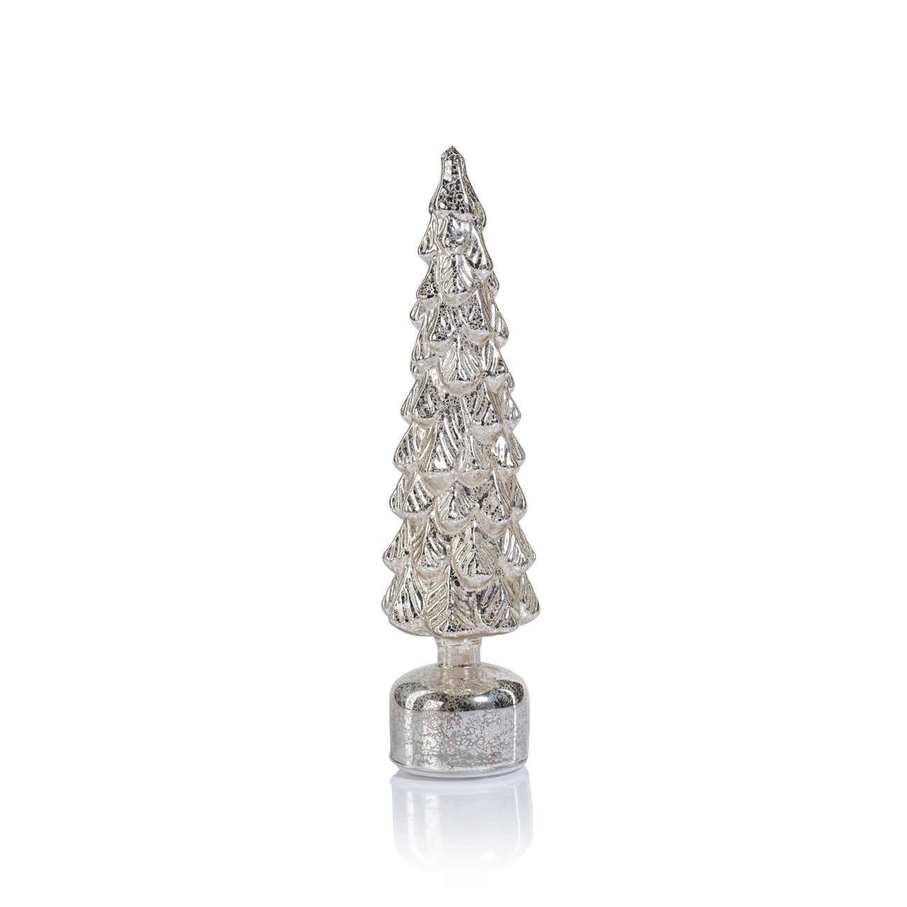 Mountain Pine Rotating LED Tree - Antique Silver