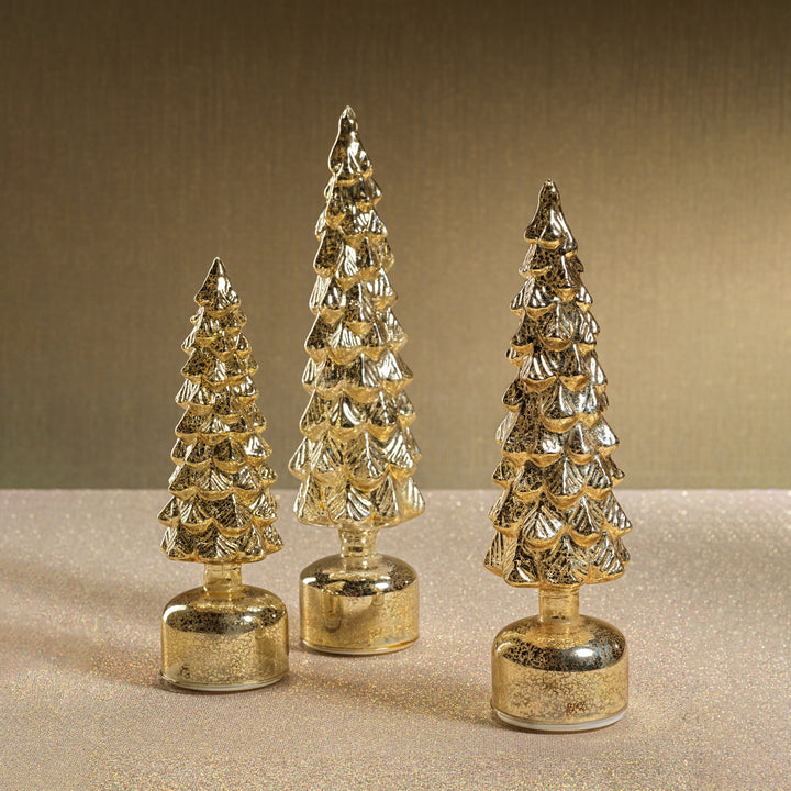 Mountain Pine Rotating LED Tree - Antique Gold