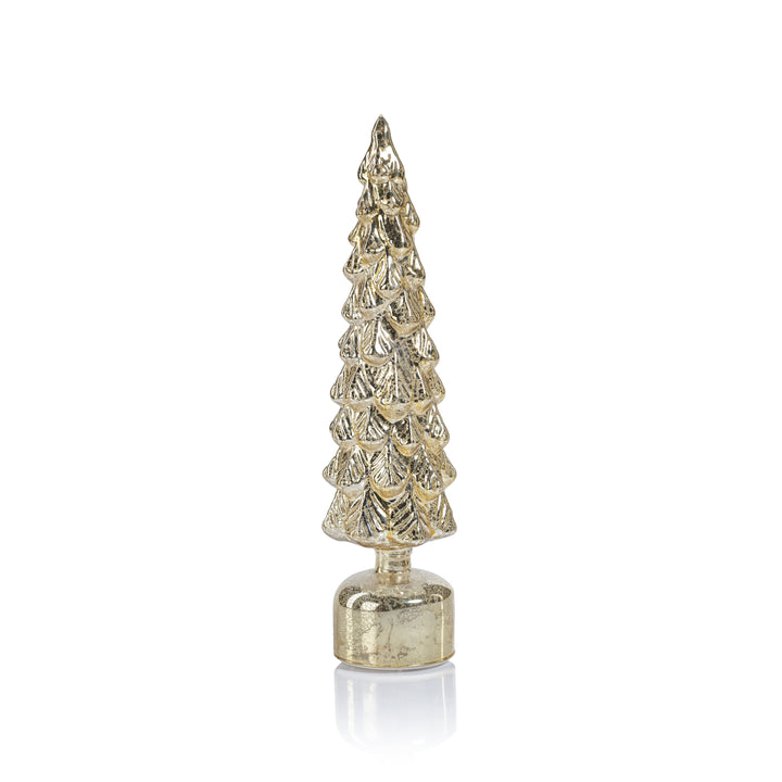 Mountain Pine Rotating LED Tree - Antique Gold