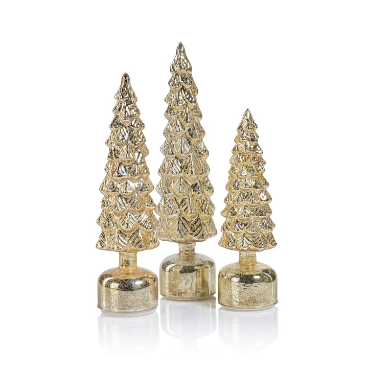 Mountain Pine Rotating LED Tree - Antique Gold - Holiday Decor by Carlyle Avenue