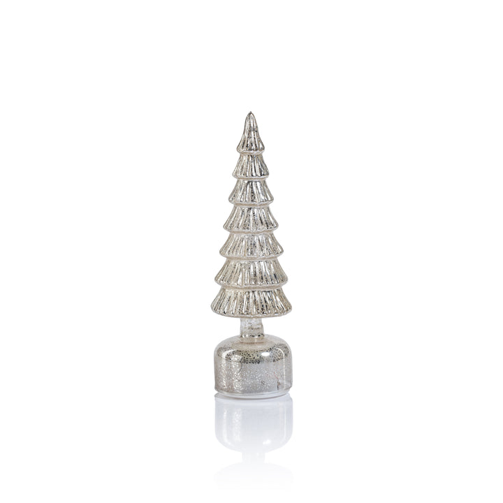 Alpine Rotating LED Tree - Antique Silver