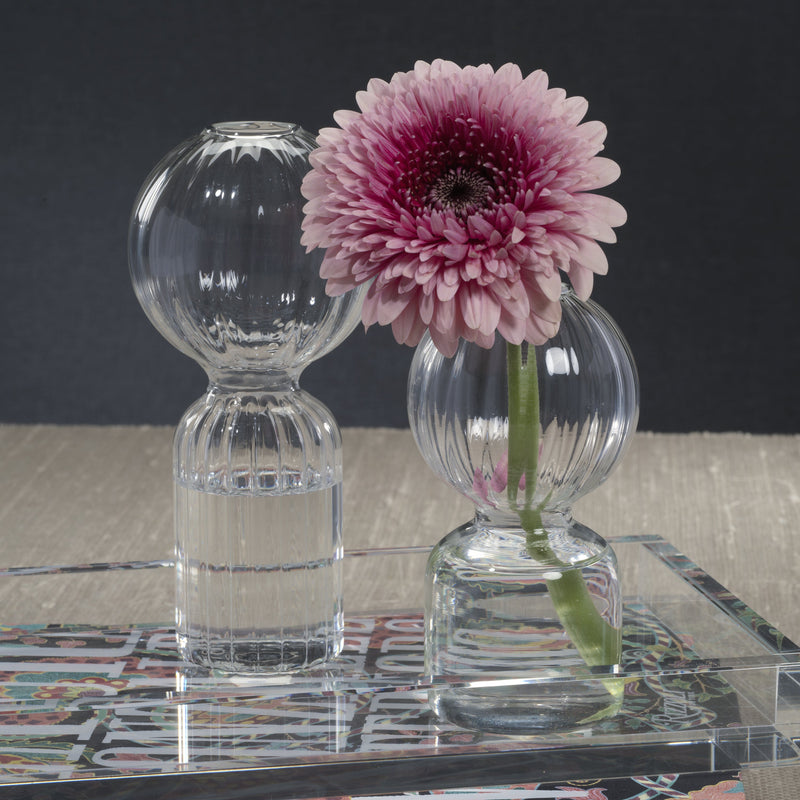 Ritz Single Stem Glass Vase - Clear - Vases by Carlyle Avenue
