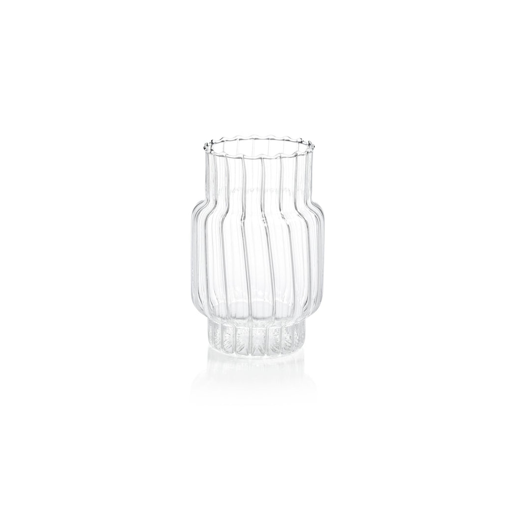 Mimo Clear Optic Glass Vase - Vases by Carlyle Avenue
