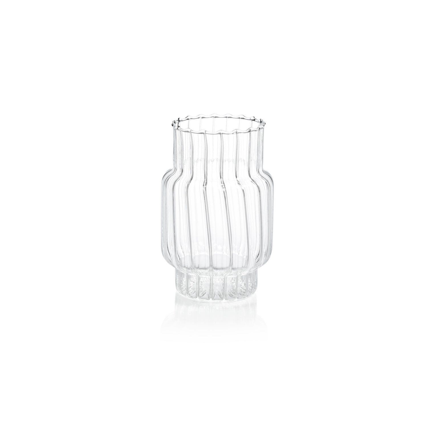 Mimo Clear Optic Glass Vase - Vases by Carlyle Avenue